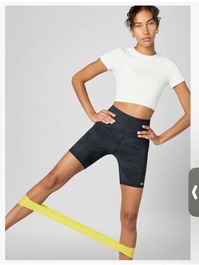 ALO Yoga Black Camo high waist vapor shorts